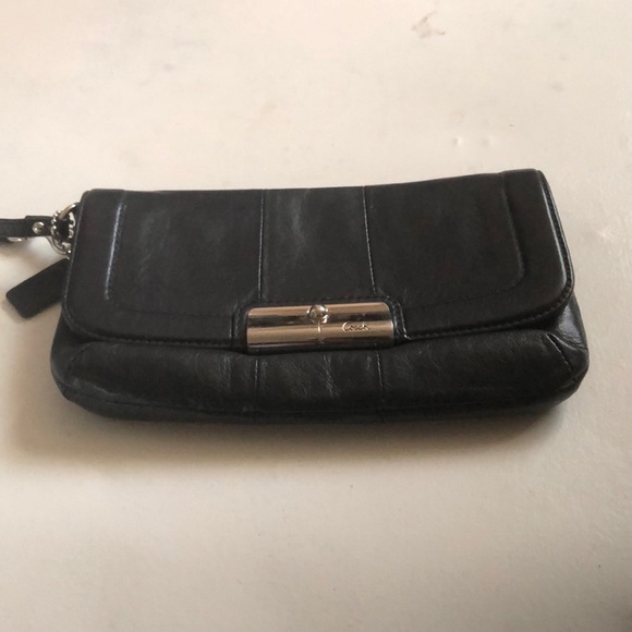 Coach Handbags - Coach- preloved leather wristlet good condition